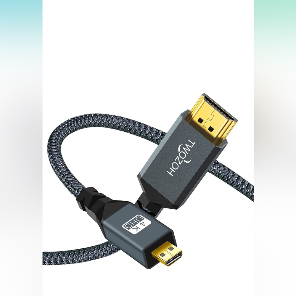 Twozoh Long 4K Micro HDMI to HDMI Cable 15FT